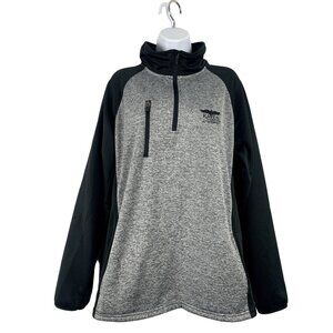 The Weather Co. Mens Golf Fleece Pullover Sweater Jacket Black & Gray XL